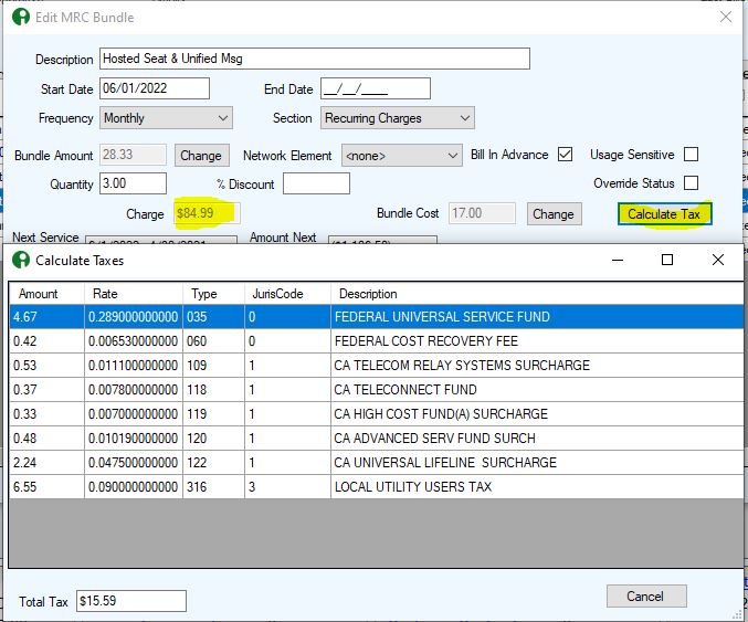 Tax Calculation
